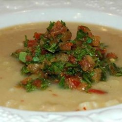 White Bean Soup with Salad Salsa recipe