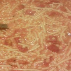 Cream of Tomato Soup With Acini Di Pepe recipe