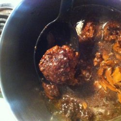 Venision (Or Beef) Meatballs With Gravy (Oamc) recipe