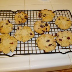 Macadamia Butter Cookies With Dried Cranberries recipe