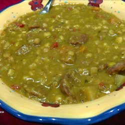 Crock Pot Yellow Pea Soup With Chorizo recipe