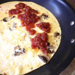 Cheese and Mushroom Pizza Omelette recipe