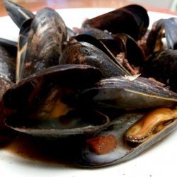 Grilled Mussels With Red Wine and Chorizo recipe