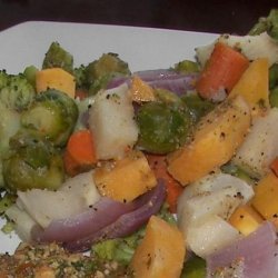Steamed Veggies With Butter Sauce recipe