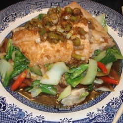 Salmon Bulgogi With Bok Choy and Mushrooms recipe