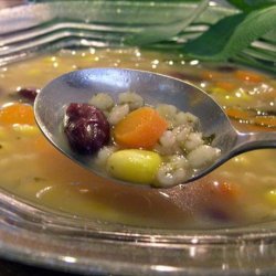 Barley Soup With Red Beans Corn and Sage recipe