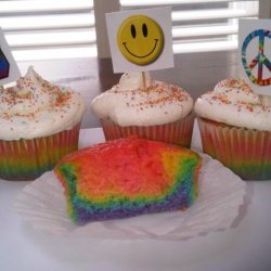 Psychedelic 60's Tie-Dye Cupcakes recipe
