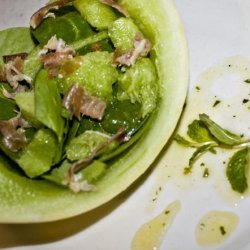 Melon and Parma Ham Salad With Mint Dressing recipe