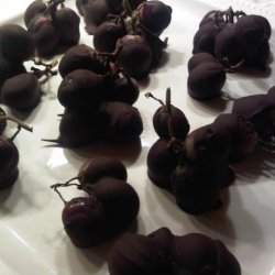 Chocolated Covered Grapes With a Kick!!! recipe