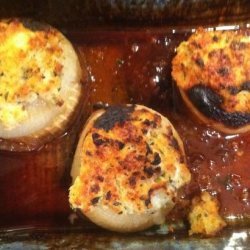 Baked Onions With Feta recipe