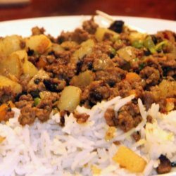 Lamb Khemma / Kheema W/ Peas, Potatoes & Carrots recipe