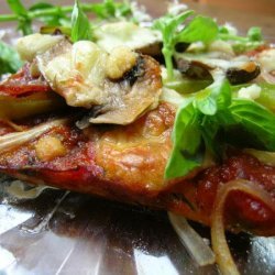 Linda's Zucchini-Crusted Pizza With Fresh Basil recipe