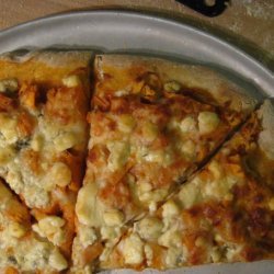 Buffalo Sweet Potato & Blue Cheese Pizza recipe