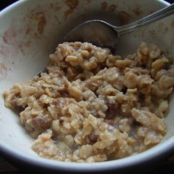 Maple Oatmeal With Dried Fruit and Granola recipe
