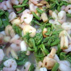 Shrimp and Fiddlehead recipe