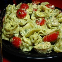 Pesto Chicken Tortollini Salad recipe