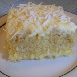 Moist Coconut Pudding Cake recipe