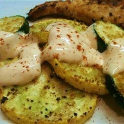 Grilled Squash with Piquant Sauce recipe