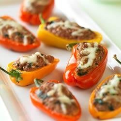 Beef and Couscous Stuffed Baby Bell Peppers recipe
