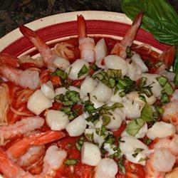 Shrimp, Clams, and Scallops Pasta recipe