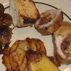 Pan Roasted Pork Tenderloin with a Blue Cheese and Olive Stuffing recipe