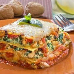 Spinach Lasagna with Walnut Pesto recipe