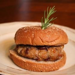Turkey Burgers with Brie, Cranberries, and Fresh Rosemary recipe