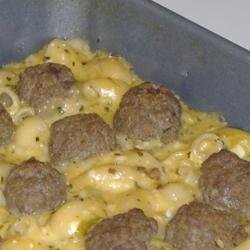 Southwestern Macaroni and Cheese with Adobo Meatballs recipe
