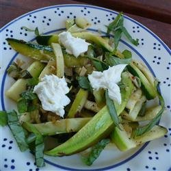 Zucchini Ribbons With Goat Cheese recipe