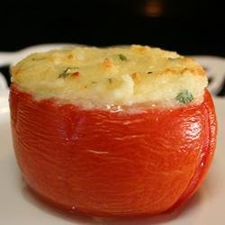 Stuffed Tomatoes with Grits and Ricotta recipe