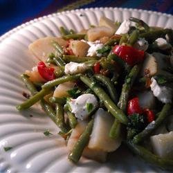 Warm Green Bean and Potato Salad with Goat Cheese recipe