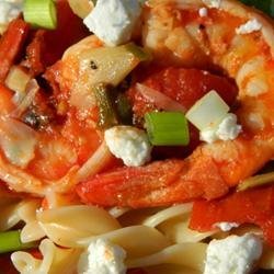 Shrimp Primavera with Goat Cheese recipe