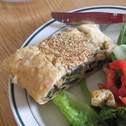 Mushroom, Spinach and Cheese Torta recipe