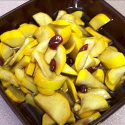 Warm Green and Yellow Squash Salad With Cranberry Vinaigrette recipe