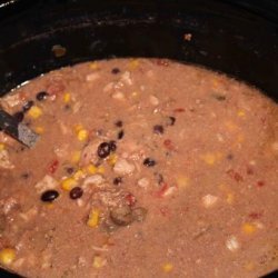 Crockpot Salsa Chicken and Black Bean Soup recipe