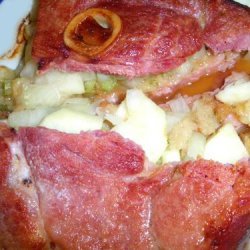 Ham Steak With Apple Stuffing recipe