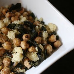 Swiss Chard With Chickpeas and Couscous recipe