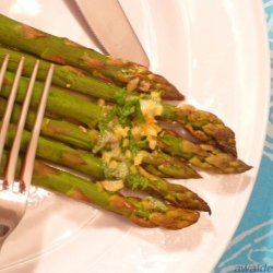 Asparagus With Butter Lemon and Mint Drizzle recipe