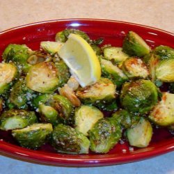 Garlic Parmesan Roasted Brussels Sprouts recipe