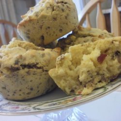 Cornmeal Muffins With Bacon Bits and Pecans recipe