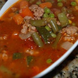 Vegetable and Ground Turkey Soup recipe