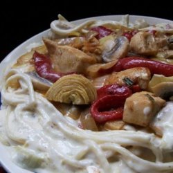 Chicken-Artichoke Pasta With Rosemary recipe