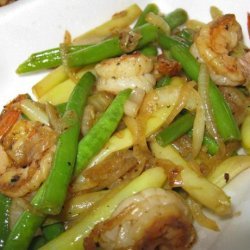 Sauteed Shrimp With Long Beans recipe