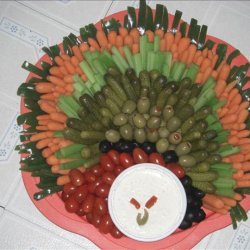 Thanksgiving Turkey Veggie Tray recipe