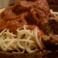 Cheesy Stuffed Meatballs and Spaghetti recipe