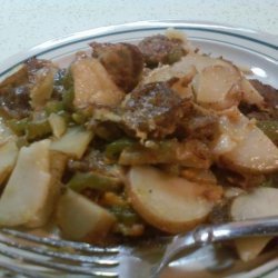 Italian Sausage With Potatoes, Onions, and Peppers recipe