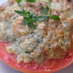 Grilled Blue Cheese-Crusted Tomatoes recipe