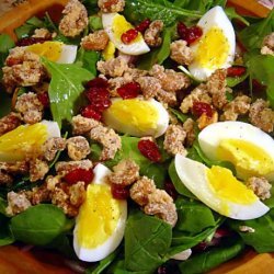 Spinach Salad With Candied Cashews recipe