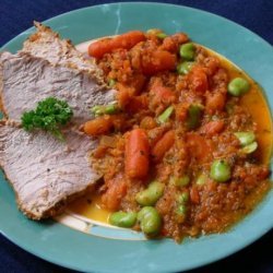 Veal Roast With Fava Beans recipe