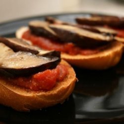 Portabella Mushroom and Dried Tomato Bruschetta recipe